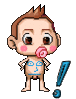 GIF animado (43073) Signo admiracion bebe