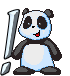 GIF animado (31345) Signo admiracion oso panda
