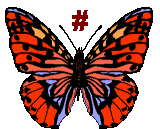GIF animado (30524) Signo almohadilla mariposa