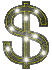 GIF animado (33920) Signo dolar glitter luces