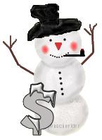 GIF animado (41250) Signo dolar hombre nieve
