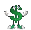 GIF animado (39843) Signo dolar muneco verde