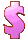 GIF animado (44532) Signo dolar rosa