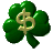 GIF animado (37342) Signo dolar trebol