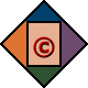 GIF animado (40595) Simbolo copyright geometrico