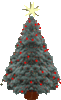 GIF animado (57983) Abeto navidad bolas rojas