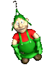 GIF animado (57890) Adorno del arbol de navidad de un elfo
