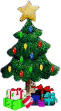 GIF animado (57941) Arbol de navidad con paquetes de regalo