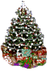 GIF animado (57948) Arbol de navidad con paquetes de regalo