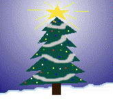 GIF animado (58231) Arbol de navidad en la nieve