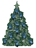 GIF animado (58006) Arbol navidad adornos azules