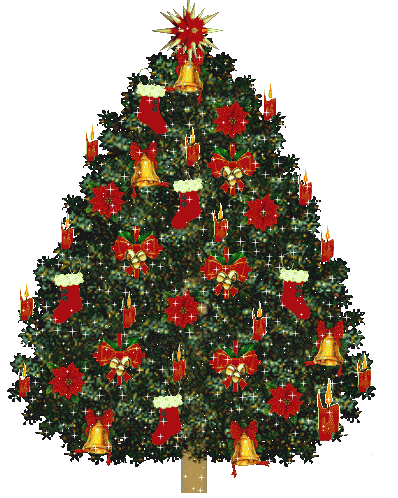 GIF animado (58016) Arbol navidad adornos rojos
