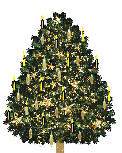 GIF animado (58059) Arbol navidad estrellas velas
