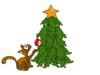 GIF animado (58121) Arbol navidad gato