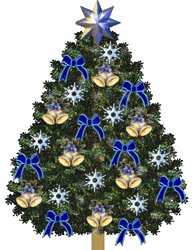 GIF animado (58067) Arbol navidad lazos azules