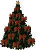 GIF animado (58069) Arbol navidad lazos rojos
