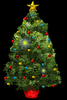 GIF animado (58078) Arbol navidad negro