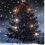 GIF animado (58236) Arbol navidad nevando