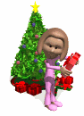GIF animado (58261) Arbol navidad nina regalos