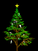 GIF animado (58207) Arbol navidad sobre negro
