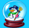 GIF animado (58348) Bola cristal hombre nieve