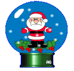 Imagen GIF de Bola cristal papa noel animado