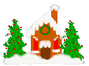 GIF animado (58245) Casa arboles navidad