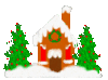 GIF animado (58245) Casa arboles navidad