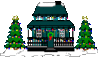 GIF animado (58246) Casa arboles navidad nieve