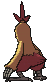 GIF animado (53857) Combusken shiny espalda d