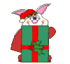 GIF animado (57733) Conejo navidad