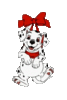 GIF animado (59050) Dalmata lazo rojo