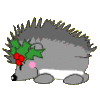 GIF animado (57738) Erizo navidad