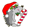 GIF animado (57740) Erizo navidad