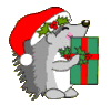 GIF animado (57741) Erizo navidad