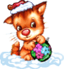 GIF animado (57746) Gato navidad