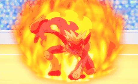 GIF animado (53939) Infernape bola fuego