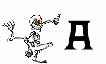 GIF animado (45545) Letra a esqueleto