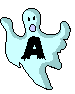 GIF animado (45571) Letra a fantasmas