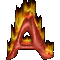 GIF animado (45626) Letra a llamas fuego