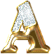 GIF animado (47326) Letra a oro diamantitos