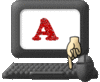 GIF animado (45197) Letra a teclado
