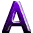 GIF animado (48147) Letra a verde morada