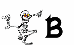 GIF animado (45546) Letra b esqueleto