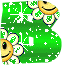 GIF animado (48112) Letra b verde flores