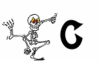 GIF animado (45547) Letra c esqueleto