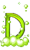 GIF animado (48086) Letra d burbujas