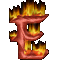 GIF animado (45630) Letra e llamas fuego