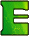 GIF animado (47802) Letra e verde