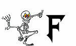 GIF animado (45550) Letra f esqueleto
